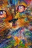 Placeholder: watercolor painting, happy cat, bright color,