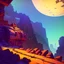 Placeholder: FROM THE PLAYER,stylized,canyon,dungeons map,post apocalyptic,AI,futuristic,roboquest,4k,details stylized,boss enermy,rogulikes