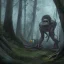 Placeholder: fantasy art, Photorealistic, 8k, Demon, sasquatch, forest, troll