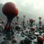 Placeholder: Photography of a random landscape with odd Yves Tanguy surreal forms, glossy, organic, creepy, strong texture, fiotti di liquido nero, horror, panic, obsessive, hypnotic, oaranoic, ZBrush, volumetric light, ornate