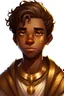 Placeholder: can you make a brown skin male teenager wizard with gold eyes