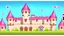 Placeholder: Factory building for party decoration. festive building, castle like