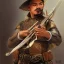 Placeholder: portrait,"Insanely detailed photograph of a mariachi warrior holding crossbow", charo detailed, sequenced Sombrero, detailed D20 flair, digital painting, artstation, concept art, smooth, sharp focus, illustration, art by artgerm and greg rutkowski and alphonse mucha, 8 k