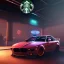 Placeholder: Mystery starbucks, Ambiance dramatique, dramatic lighting, volumetric lighting, concert background, hyperrealisme, 8k, high quality, lot of details, fit within portrait