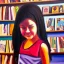 Placeholder: Girl in a Record store oil painting