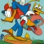 Placeholder: donald duck and franck traveling a rocket by jim woodring