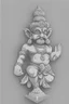 Placeholder: Hindu god Brahma，cute,sticker,Adobe Illustrator,grayscale,3D vector art,hand drawn, digital ,low-poly, retro aesthetic,Greek god with medium aesthetic theme, illustration, highly detailed, simple, smooth, clean vector, no jagged lines, smooth,