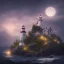 Placeholder: scenery lighthouse by night