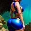 Placeholder: Drawing of beautiful face,'beautiful booty,Busty Sexy Vault Woman- Fallout 4 ',intense stare, ancient blue skintight suit, balanciaga fashion clothe painting by gaston bussiere, greg rutkowski, yoji shinkawa, yoshitaka amano, tsutomu nihei, donato giancola, tim hildebrandt,KyuYong Eom,Ren Wei Pan Oil on canvas, cinematic composition, extreme detail,fit full head inside picture,16k