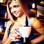 Placeholder: sultry, gorgeous female barista