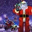 Placeholder: Christmas tree, Transformers, Megatron dressed as Santa with Rudolph, cyberpunk, landscape, transformers, hi-tech robots, cinematic, highly detailed, close up, 4k, deep colors, gold, fire, red, purple, dark, ethereal, utopia, apocalypse,