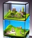 Placeholder: Tiny dioramas incased in a glass cube