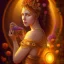 Placeholder: Nayanthara flower goddess , oil painting , golden hour , circuitry, 16k