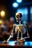 Placeholder: portrait of glowing skeleton doing gymnastics, zeiss prime lens, bokeh like f/0.8, tilt-shift lens 8k, high detail, smooth render, down-light, unreal engine, prize winning