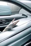 Placeholder: A car with a single human hand on the outside