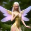 Placeholder: beautiful fairy very etheric, nice smiling, long blond hair, magic glamour pink make up, delicate colors, complete vision of very transparent golden and big wings, beautiful glamour transparent golden dress, ultra sharp focus, 8k, unreal engine 5, extremely sharp detail, light effect, soft light atmosphere, smooth, full of details, face in front, complete vision of face and hair and of the body