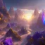 Placeholder: blue gold and violet landscape with multicolored crystals falling from the sky, full of details, smooth, bright sunshine，soft light atmosphere, light effect，colorful, concept art, smooth, extremely sharp detail, finely tuned detail, ultra high definition, 8 k, unreal engine 5, ultra sharp focus