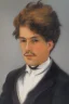 Placeholder: Make me a oil portrait of a very rich person that is 27 Years old from 1920 with a dog