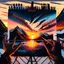 Placeholder: Produce an illustration of hands holding artist's tools against the backdrop of a breathtaking Norwegian sunset, symbolizing the freedom of expression and creativity offered by Starksøn's high-quality art supplies.