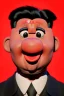 Placeholder: Waist up muppet Portrait, Kim Jong-un muppet doll, black suit, photo studio, red background, unreal engine 5, concept art, art station, god lights, ray tracing, RTX, lumen lighting, ultra detail, volumetric lighting, 3d.