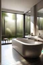 Placeholder: A spa-like bathroom with a serene ambiance in the style of Contemporary and a view.