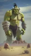 Placeholder: colossal orc, desert in the background