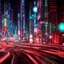 Placeholder: futuristic utopian sci-fi fantasy future cityscape busy intersection 3023 at rush hour all the people glow like apparitions from uranus