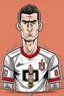 Placeholder: Cristiano Ronaldo wears the Egyptian Zamalek club jersey cartoon 2d