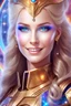 Placeholder: cosmic woman smile,galactic fédération, admiral from the future, one fine whole face, crystalline skin, expressive blue eyes,rainbow, smiling lips, very nice smile, costume pleiadian, Beautiful tall woman pleiadian Galactic commander, ship, perfect datailed golden galactic suit, high rank, long blond hair, hand whit five perfect detailed finger, amazing big blue eyes, smilling mouth, high drfinition lips, cosmic happiness, bright colors, blue, pink, gold, jewels, realist, high,rainbow commander,