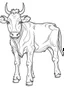 Placeholder: outline art for Calf (Cow) coloring pages with sitch, white background, Sketch style, full body, only use outline, toddlers style, clean line art, white background, no shadows and clear and well outlined.