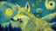 Placeholder: a wolf in van gogh style