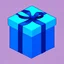 Placeholder: Please create me an Icon looking like a present with blue on the outside