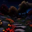 Placeholder: Colourful, peaceful, Egon Schiele, Max Ernst, Vincent Ban Gogh, night sky filled with galaxies and stars, rocks, trees, flowers, sharp focus, 8k, deep 3d field, intricate, ornate