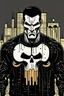 Placeholder: punisher sku;; in the style of Hiroshi Nagai