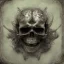 Placeholder: old skeleton warrior, blood flows down the skull, hr giger, steam punk, realistic, made in octane, cinematic, ultra-realistic, extremely detailed octane rendering, 8K, VRAY Super Real ar 2:3, dof photorealistic futuristic 50mm lens hard lighting dark gray tintype photograph, realistic lighting, sepia color