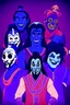 Placeholder: The cast of aladdin dressed as members of Slipknot