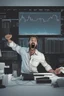 Placeholder: A 3d animated guy screaming with joy Infront of his PC as the bullish pips on the stock market is climbing, 8k, highly detailed