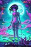 Placeholder: rave poster with ocean theme dark anime