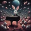 Placeholder: dark colours bugs bunny being a composer piano violin and is surrounded by swarm pig pig swinewasp swine pigpen pigsty on an diffrent planet cosmos lovecraft