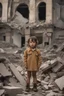 Placeholder: A hyper-realistic, A young child stands alone in the ruins of a once-thriving city, tears streaming down their face. full size ,Photo Real, HOF, full size, practicality,manufacturability,performance, (((realism, realistic, realphoto, photography, portrait, realistic, elegant, charming, , professional photographer, captured with professional DSLR camera, trending on Artstation, 64k, ultra detailed, ultra accurate detailed, bokeh lighting, surrealism, Thomas Kinkade backgroun