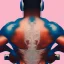 Placeholder: Image describing the bodies of super athletes from back listening to music, by wearing a music player