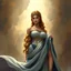 Placeholder: a beautiful noble woman, Roman, Athena, Aphrodite, young, pretty, dress, digital art