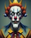 Placeholder: head and shoulders portrait of a clown with multiple eyes, face paint, jester hat, sad expression, Takato Yamamoto artist, Akiya Kageichi artist, Jedediah Berry inspired, 8k resolution concept art portrait, dynamic lighting, hyperdetailed, intricately detailed, maximalist, beautiful, peaceful