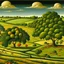 Placeholder: A green plain with fruit trees painted by Edward Hicks