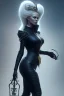 Placeholder: Pamela Anderson as evil queen in black leather, leather, busty, cleavage, angry, stern look. character design by cory loftis, fenghua zhong, ryohei hase, ismail inceoglu and ruan jia. unreal engine 5, artistic lighting, highly detailed, photorealistic, fantasy