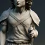 Placeholder: White Statue frodo, Rome style sculpture, full body, fresco background, hyper realistic, 8k,