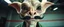 Placeholder: airbrush and pen outline, mustache , extreme close up on cheeky fluffy weasel goblin alien military prison guard news anchor elf family scumbag in the style of Escher and Giger and Fallout 4, pinhole cam, airbrush 3d rendering, on tv screen:A five-second cinematic single take in a clean industrial presentation hall.