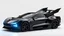 Placeholder: batman's new car made by ford, with big bat wing side spoilers