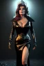 Placeholder: Raquel Welch as evil queen in black leather gown, angry, busty, curvey, cleavage, unreal 5, octane render, cinema4d, dynamic lighting, dramatic lighting, 4k, redshift render, highly detailed, hyper realistic