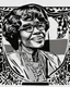 Placeholder: Outline art for coloring pages with Shirley Chisholm, white background, sketch style, only use black outline, white background, no shadows and well and clear outline